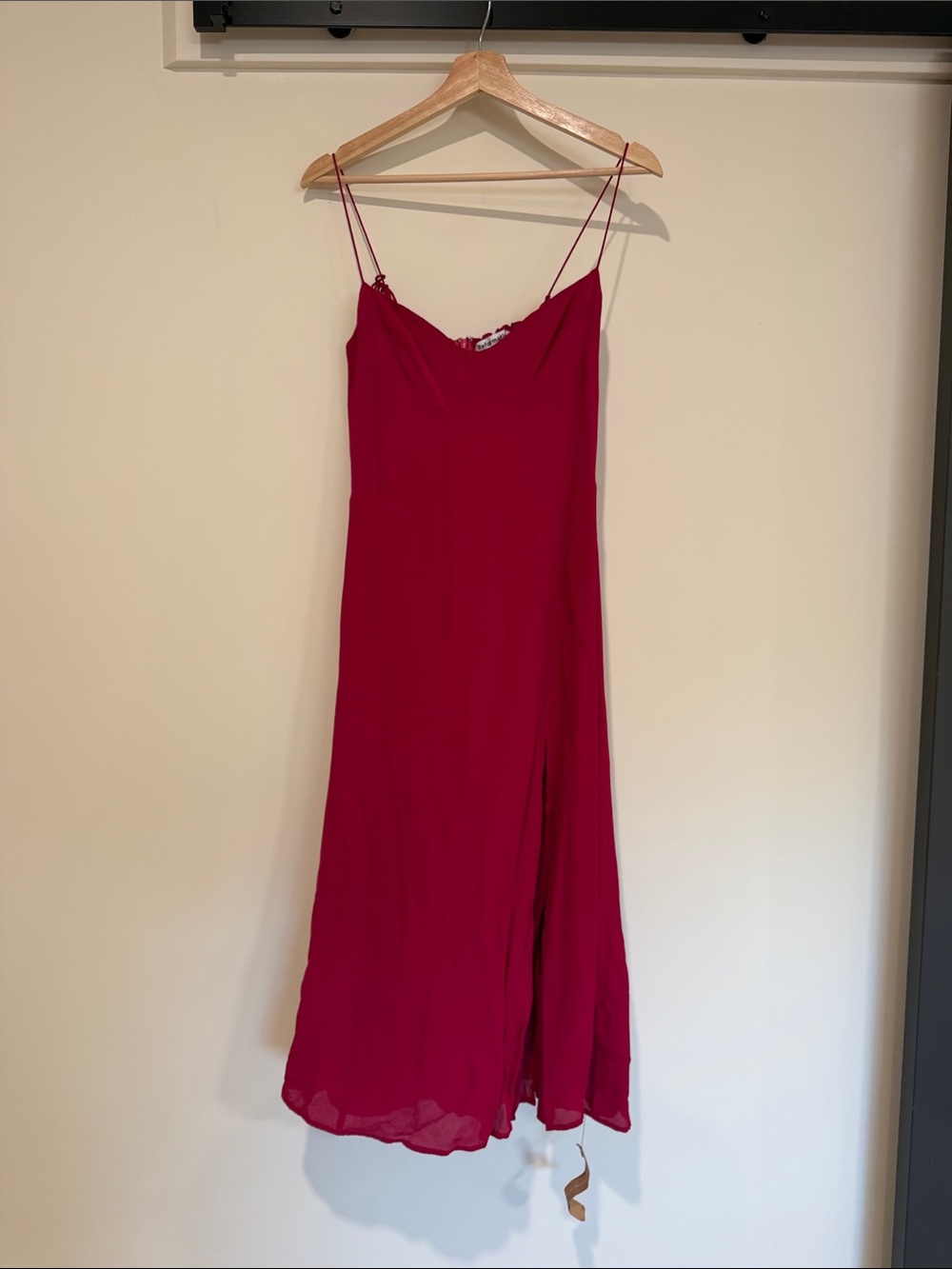 Reformation Pink Midi Slip Dress